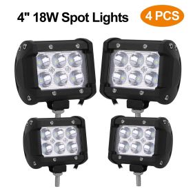 4 PCS 4in 18W Dual Row LED Spot Light Pod Cube Light