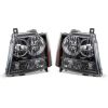Fit For 2007-2014 Chevy Avalanche Tahoe Suburban Amber Corner Black Headlights