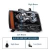 Fit For 2007-2014 Chevy Avalanche Tahoe Suburban Amber Corner Black Headlights