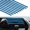 10×blue Car Interior Air Conditioner Outlet Decoration Stripes Cover Accessories