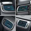 10×blue Car Interior Air Conditioner Outlet Decoration Stripes Cover Accessories