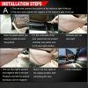 2pcs Car Door Opening Warning LED Strip Light Flashing Anti-collision Universal