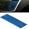 10×blue Car Interior Air Conditioner Outlet Decoration Stripes Cover Accessories