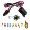 16 Inch Electric Radiator Cooling Fan 12V 120W 10 Blades Car Thermostat Kit w/ Mounting Kit