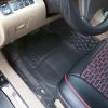 4Pcs Automotive Floor Mats Front and Rear PVC Rubber Floor Mats Heavy Duty Drive Vehicle Car Mats with Trimmable Design Fit Most Cars SUVs Trucks