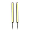 2Pcs LED Daytime Running Lights Car LED COB DRL Fog Lights IP45 Waterproof LED Strip Fog Day Driving Lamp Sticker for 12V Car Interior Exterior Use