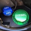 Fit 2013-2017 Dodge Ram Magnetic Aluminum Diesel Fuel Gas Cap & DEF Cap Blue Set