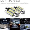 16PCS LED Light Bulb 6000K T10 31 mm 42 mm Ba9s Festoon Bulbs LED Interior Bulbs