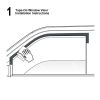 4pcs Shade Deflector Window Visors For 14-20 Jeep Cherokee