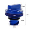 Fit 2013-2017 Dodge Ram Magnetic Aluminum Diesel Fuel Gas Cap & DEF Cap Blue Set