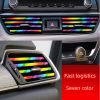New 10×Car Interior Air Conditioner Vent Outlet Decoration Stripes Cover Rainbow