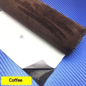 Self-adhesive Four-sided Elastic Suede Suede Car Interior Design Modification Furniture Decoration (Option: Coffee-20cm X149 Cm)