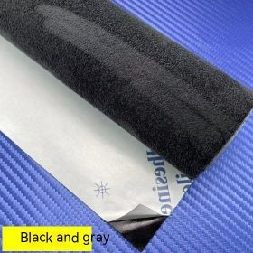 Self-adhesive Four-sided Elastic Suede Suede Car Interior Design Modification Furniture Decoration (Option: Black Gray-20cm X74cm)