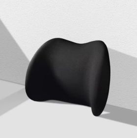 Car Headrest Neck Protection Waist Back Cushion Seat Cushion Memory Cotton (Option: Black-Waist rest)