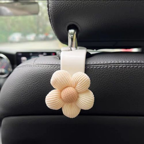 Multifunctional Khaki Temperament Small Flower Chair Back Storage Car Supplies Hook