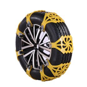 Car Snow Chain Winter Anti-ski Area Thickening Oxford (Color: Yellow)