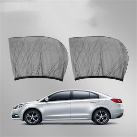 Car Screen Window Anti-mosquito Repellent Mosquito Net Sunshade Universal Type (Option: Black-Rear window2pcs universal)