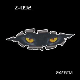 Reflective Cartoon Car Stickers Personality Selling Cute Eyes Rearview Mirror Electric Car Stickers Pair (Option: Z092-1PC)
