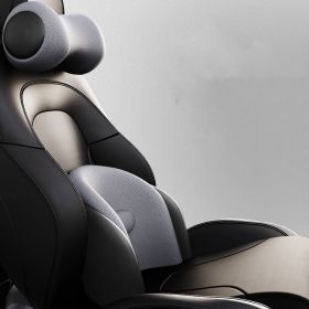 Car Neck Pillow Seat Electric Massage Waist Cushion (Option: Space gray-Headrest waist by ordinary)