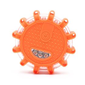 LED traffic warning lights Auto supplies strong magnetic adsorption flashing long bright emergency lights manufacturers wholesale (Option: Orange-6pcs)