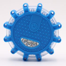 LED traffic warning lights Auto supplies strong magnetic adsorption flashing long bright emergency lights manufacturers wholesale (Option: Blue-6PCS)