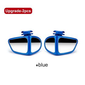 Car Front And Rear Blind Zone Mirrors (Option: Blue-Left and Right)