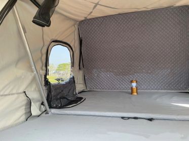 Car Fully Automatic Two Person Car Side Tent (Color: White)