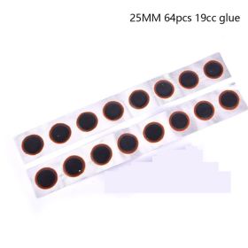 Tubeless Tube Patch Cold Patch Film (Option: Black-64piecesof25mm)