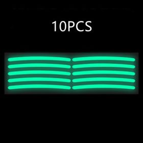 Colorful Luminous Car Reflective Strip Sticker (Option: Blue-10PCS)