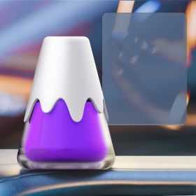 Snow Mountain Cup Fragrance Cream Car Aromatherapy (Option: Purple bouquet)