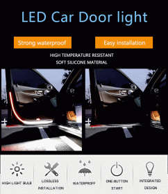 Waterproof Welcoming Atmosphere Warning Light For Car Door (Option: Red and white-1PC)