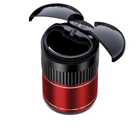 Car Automatic Sensing Touch Infrared Smoking Metal Smart Ashtray With Lid (Option: Red Touch-113 × 72mm)