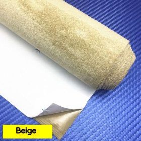Self-adhesive Four-sided Elastic Suede Suede Car Interior Design Modification Furniture Decoration (Option: Beige-100cm X 149cm)