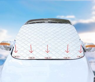 Front Windshield Cover Half Cover Car Clothing Snow Shield (Option: 5Magnet Car Snow Gear9258)
