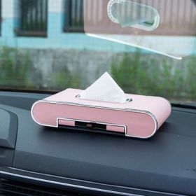 Mobile Phone Holder Tissue Box Car With High-end Pumping Paper Box (Option: Pink standard version)