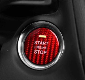 One-click Start Modification Button Decoration Sticker (Color: Red)
