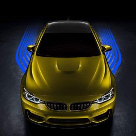 Car Welcome Lamp Led Chassis Projection Lamp Blanket Wing Decoration Lamp (Color: Blue)