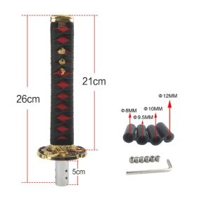 General JDM Samurai Sword Knob 200mm260mm Samurai (Option: 26cm Black)