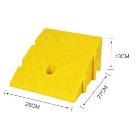 Plastic Car Climbing Uphill Threshold Pad Triangle Pad Speed Bump (Option: Yellow-250x270 x130mm)