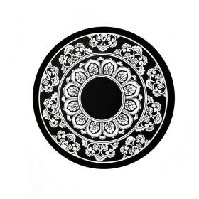 Car Anti-slip Mat Round Car Mobile Phone Ornaments (Option: 12cm-Black)