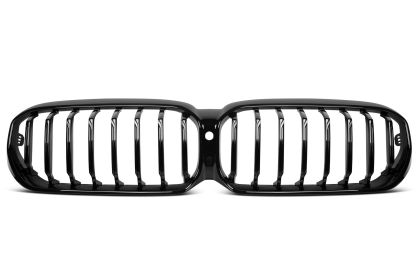 Replacement Front Bumper Kidney Double Slats For BMW 4 Series (Option: Single line bright black)