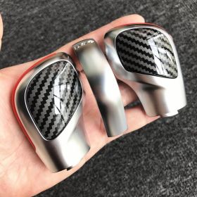 Chrome Matt With Leather Knob Gear Side Cover DSG (Option: 4style)