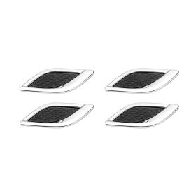 Car Decoration Shark Gill Simulation Air Outlet Labeling (Option: White-4PCS)