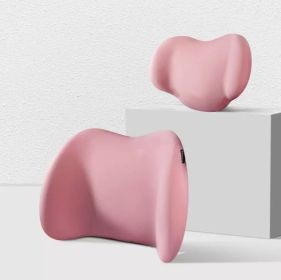 Car Headrest Neck Protection Waist Back Cushion Seat Cushion Memory Cotton (Option: Pink-The head rests on the back)