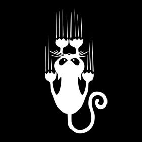 Cat Car Sticker Personality Cute Decoration (Option: White wx65054a)