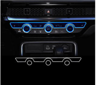 23 CRV Interior Instrument Center Control Gear Screen Navigation Film TPU Protective (Option: Driving versionair conditionin)