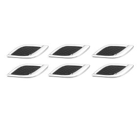 Car Decoration Shark Gill Simulation Air Outlet Labeling (Option: White-6PCS)