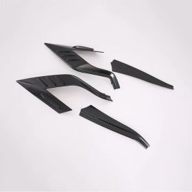 Tail Frame Rear Headlight Shade Decorative Sequins (Option: Carbon fiber)
