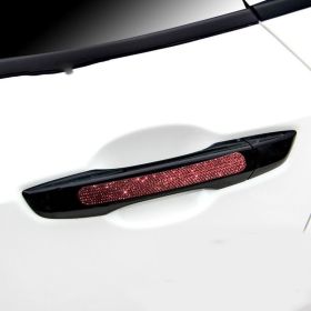 Diamond-studded Car Door Handle Stickers (Option: N)