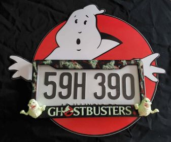 Halloween Personality Myers License Plate Frame (Option: Luminous White Ghost)